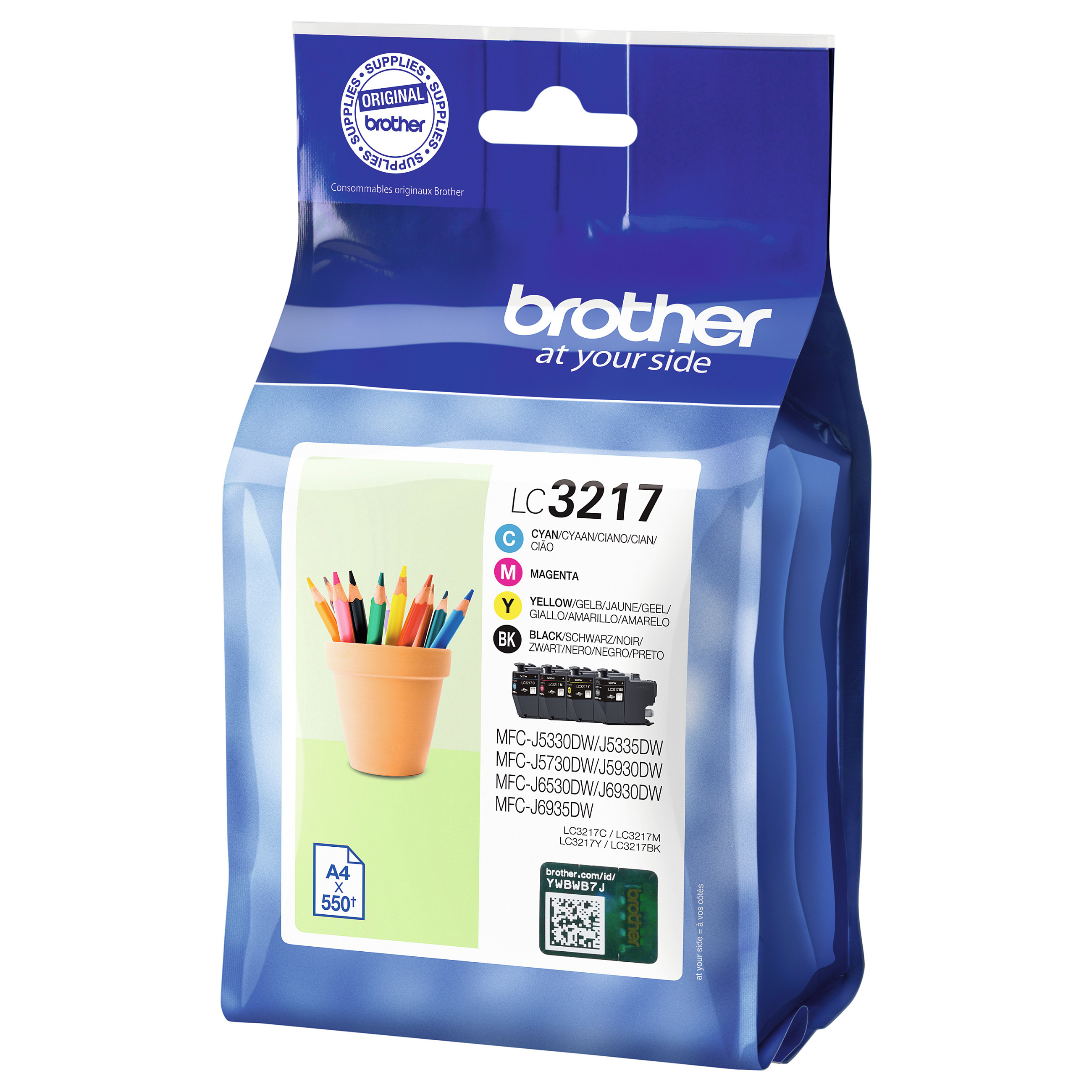 Tinta BROTHER LC3217VALBP Value Pack (Crna, Plava, Žuta, Magenta)-4