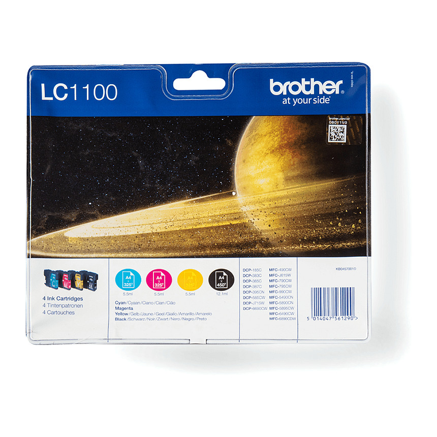 Set tinti BROTHER LC-1100 Value Pack (BK/C/M/Y, original)-0