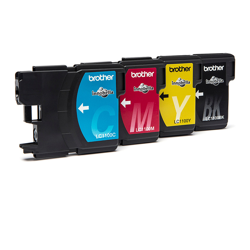 Set tinti BROTHER LC-1100 Value Pack (BK/C/M/Y, original)-1