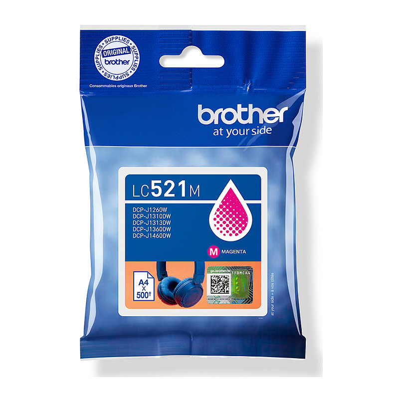 Tinta BROTHER LC-521M (Magenta, 500 stranica)-0