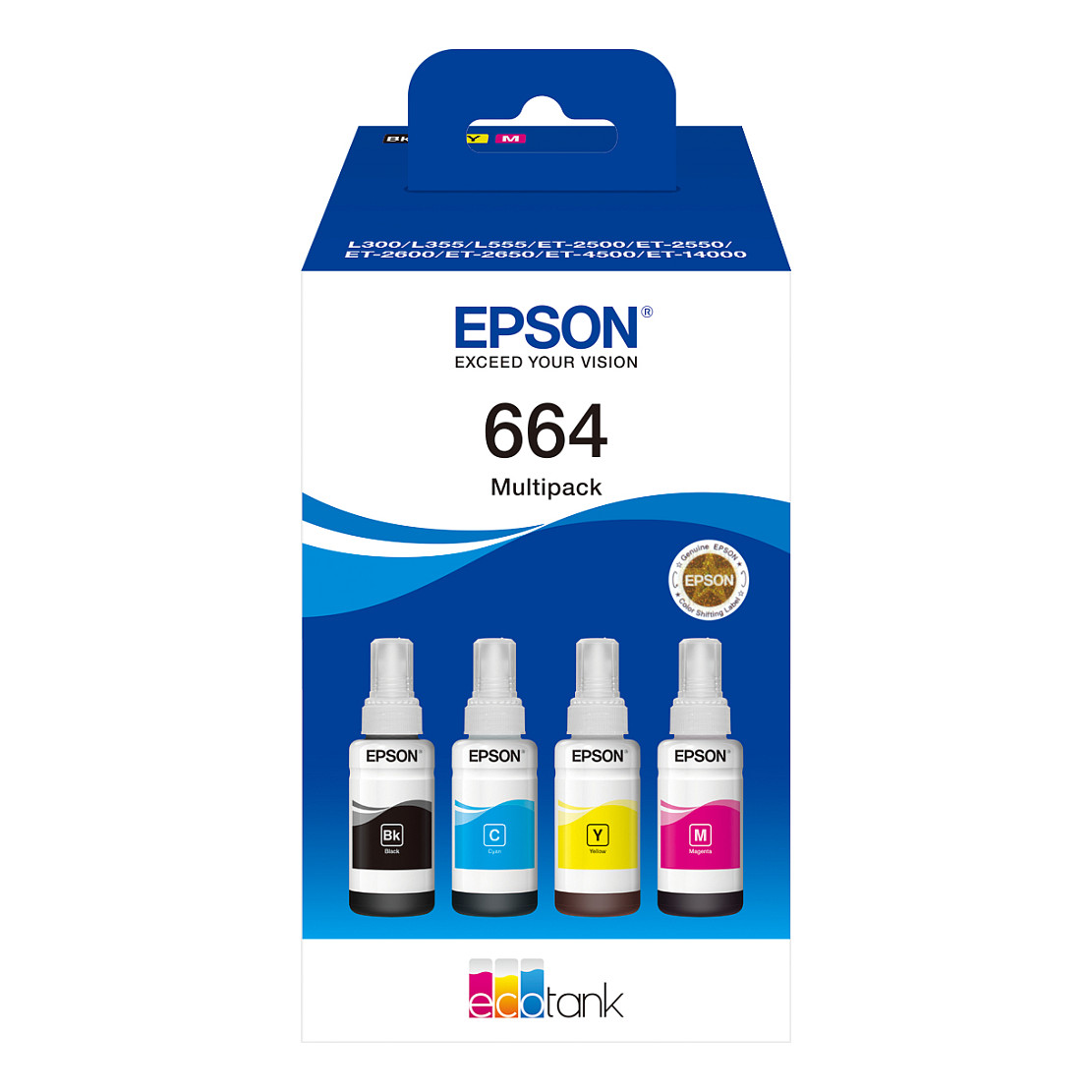 Tinta za printer EPSON 664 EcoTank Multipack (4 boje, C13T66464A)-0