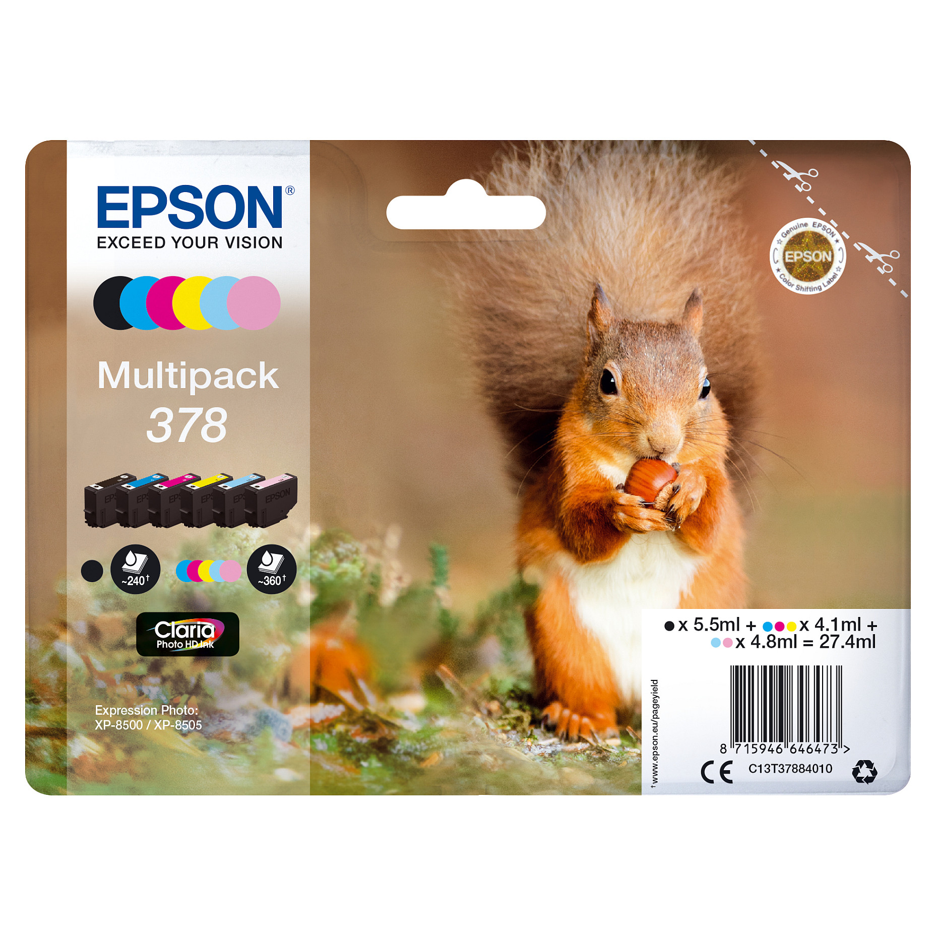 Tinta EPSON 378 Multipack (C13T37884010)-0