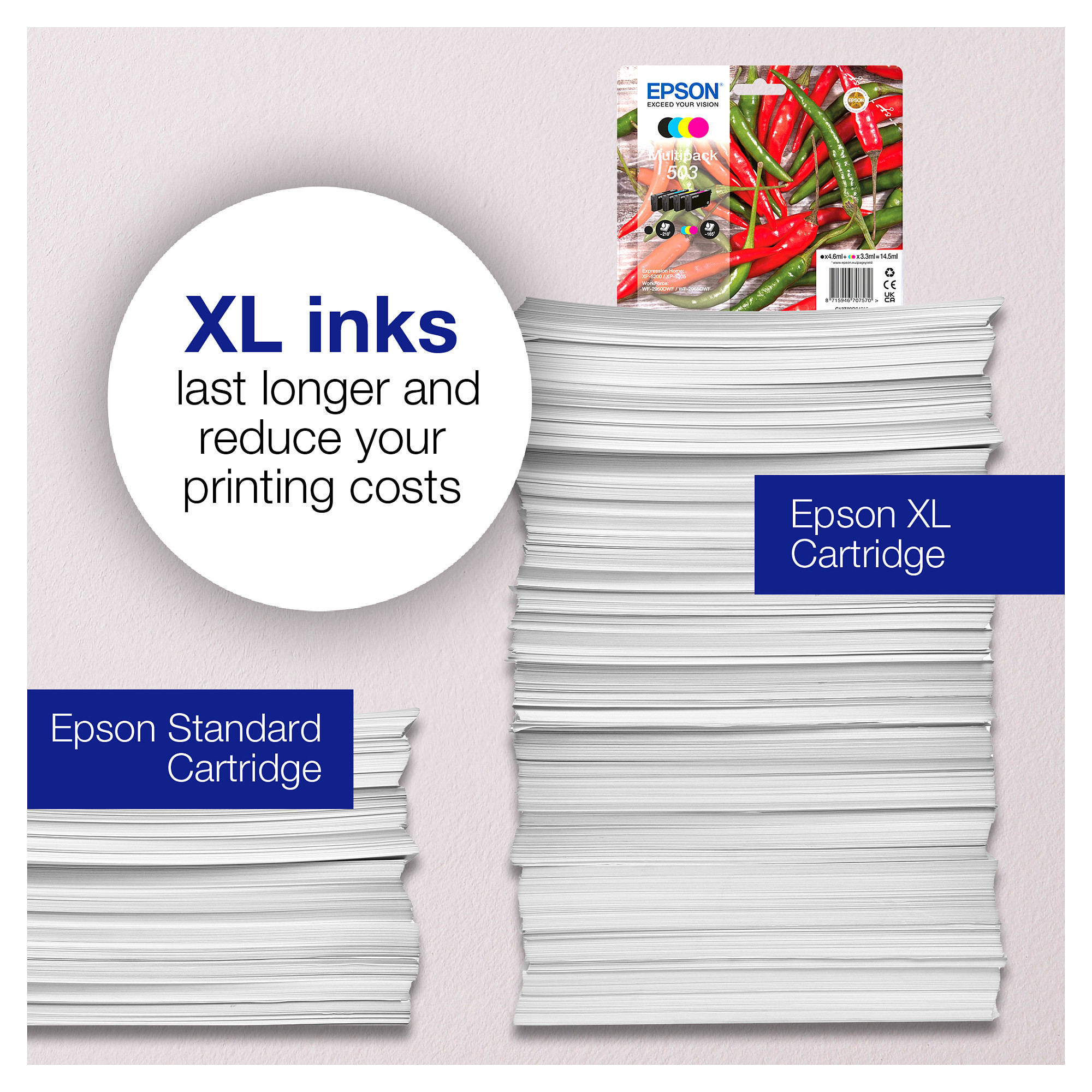 Tinta za printer EPSON 503XL Multipack (4 boje, XL kapacitet, EasyMail pakiranje)-13