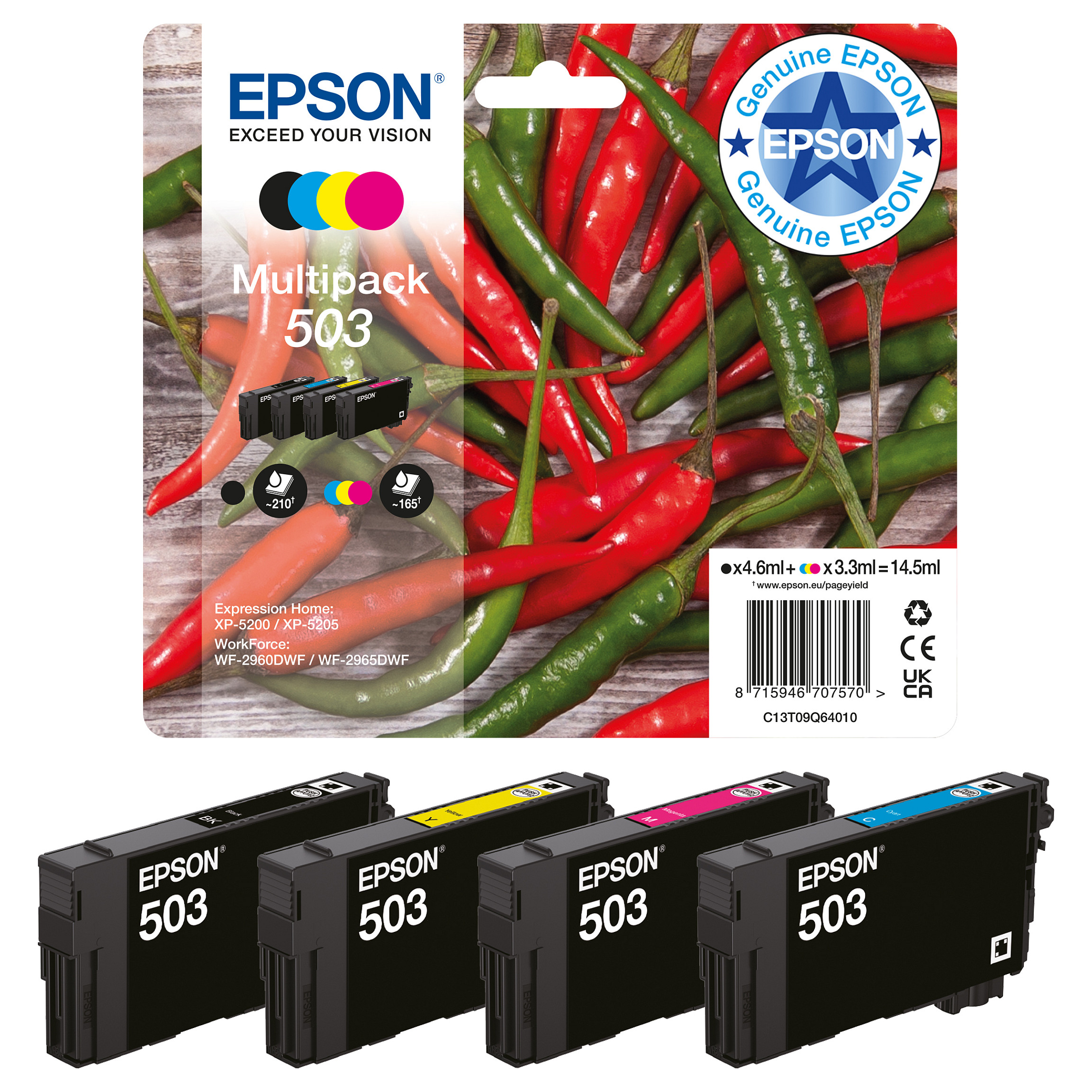 Tinta za printer EPSON 503XL Multipack (4 boje, XL kapacitet, EasyMail pakiranje)-8