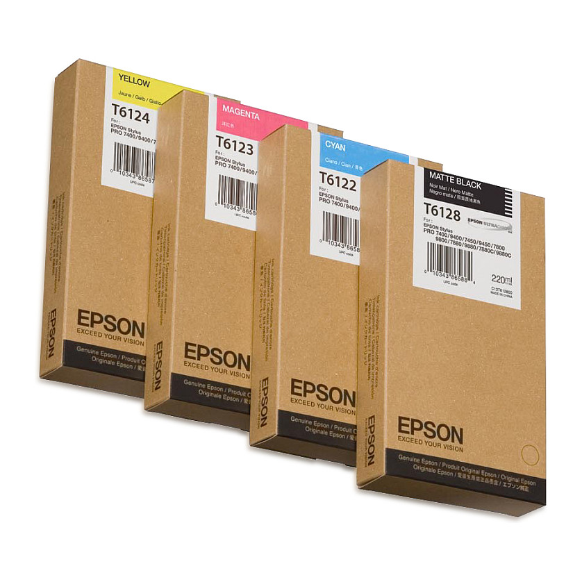 Tinta EPSON T6122 Cyan (220 ml, UltraChrome)-0