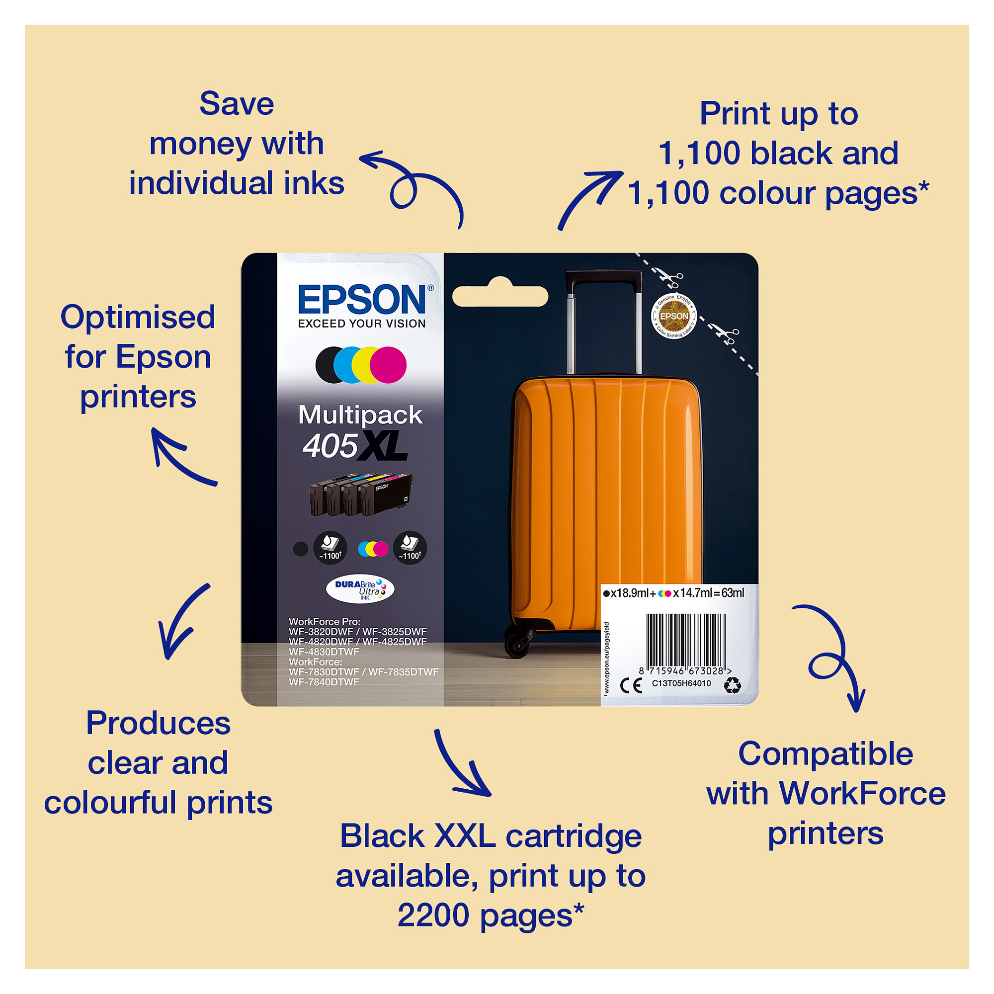 Tinta EPSON 405 DURABrite Ultra Black (C13T05G14010)-2