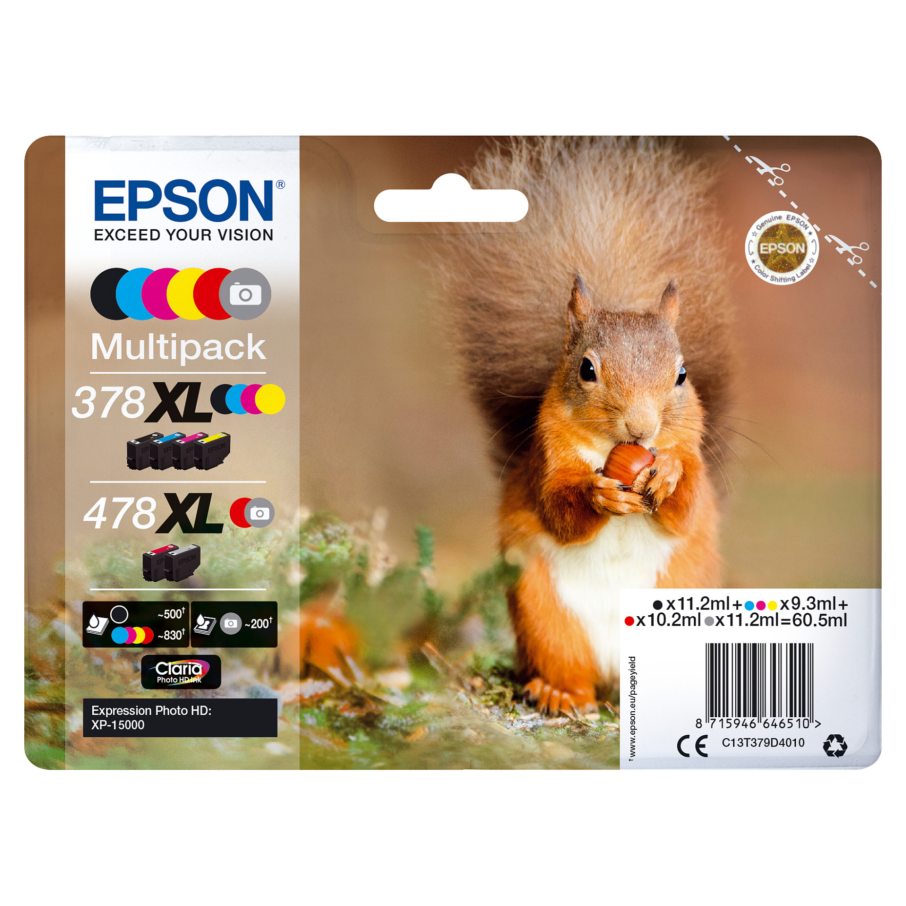 Set tinti za printer EPSON 478XL Claria Photo HD Multipack (6 boja)-0