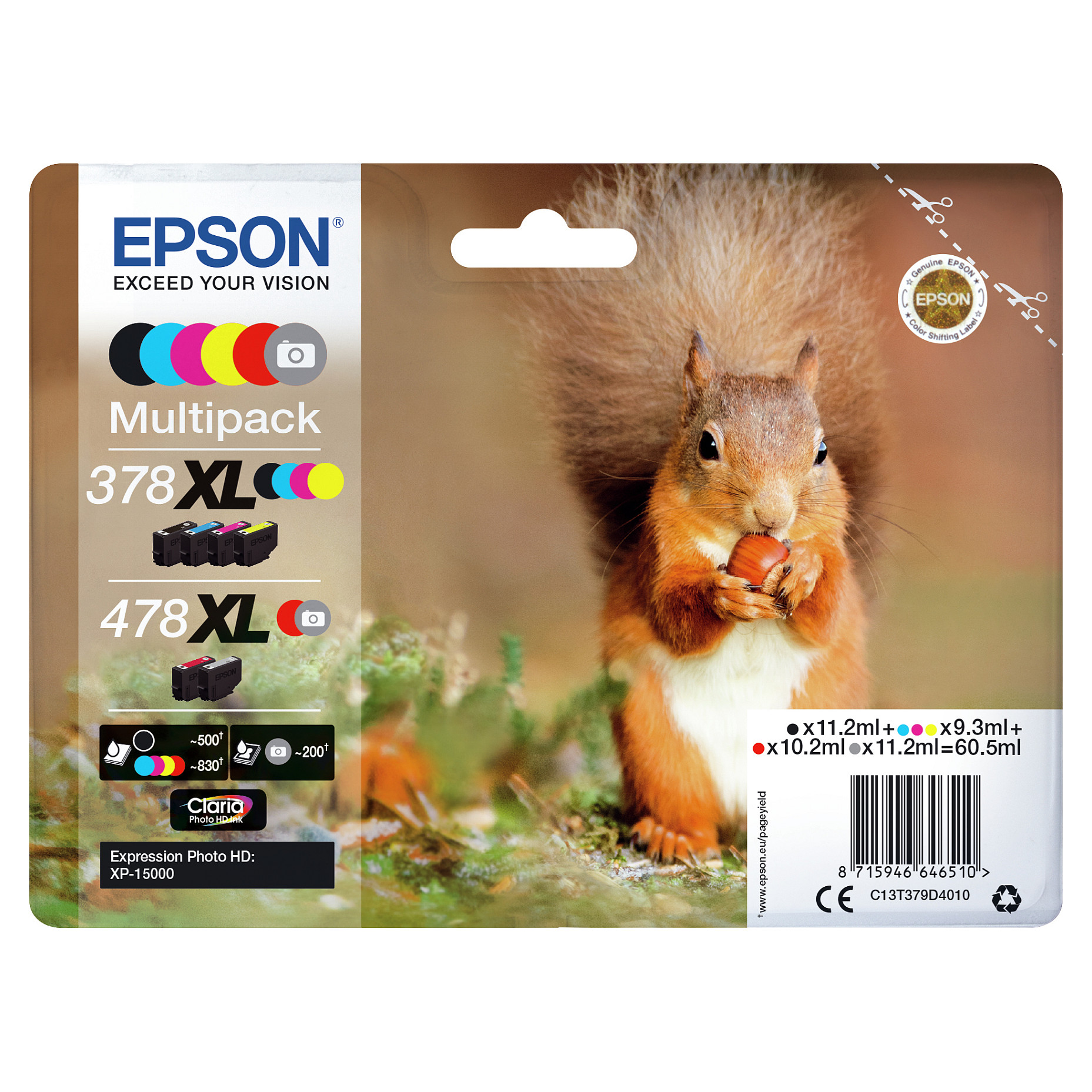 Set tinti za printer EPSON 478XL Claria Photo HD Multipack (6 boja)-1