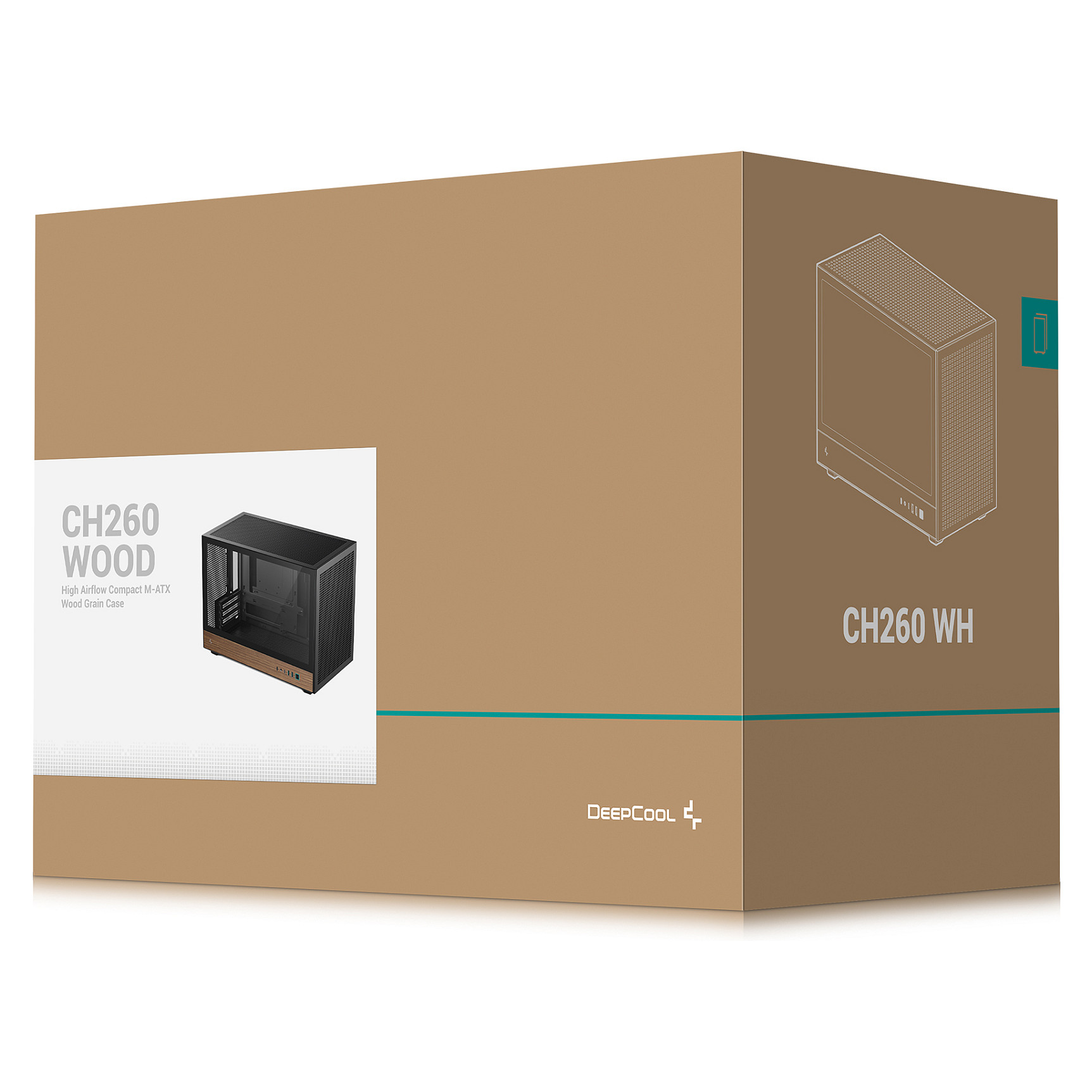 Kućište za računalo DEEPCOOL CH260 WOOD Mini Tower-2