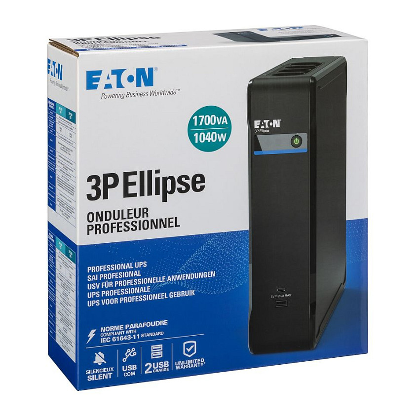 UPS Neprekidno napajanje EATON Ellipse PRO 1600 DIN (1600VA/1000W, 8 utičnica, AVR, USB)-7