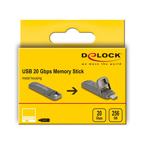USB Stick DELOCK 18681 (256 GB, USB-C 3.2 Gen 2x2, do 1980 MB/s)-5