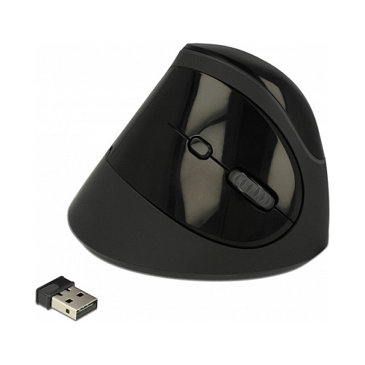 Bežični miš DELOCK Ergonomic Vertical (6 tipki, 2.4 GHz, 2400 DPI)-0
