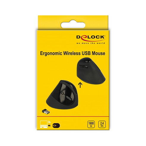 Bežični miš DELOCK Ergonomic Vertical (6 tipki, 2.4 GHz, 2400 DPI)-3