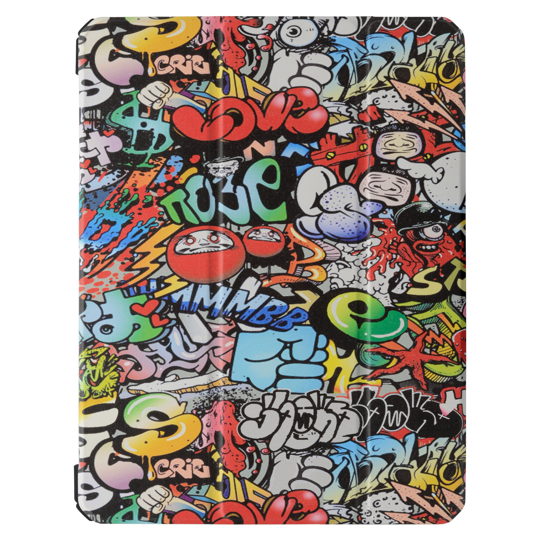 Torbica za tablet REALPOWER iPad 10 Case 10.9" (Graffiti, funkcija stalka, magnetsko zatvaranje)-0