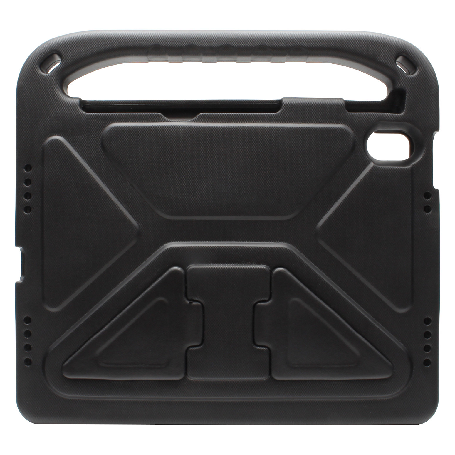 Zaštitna futrola REALPOWER za iPad 10.9" (10. gen), crna (EVA pjena, stalak, držač za olovku)-1