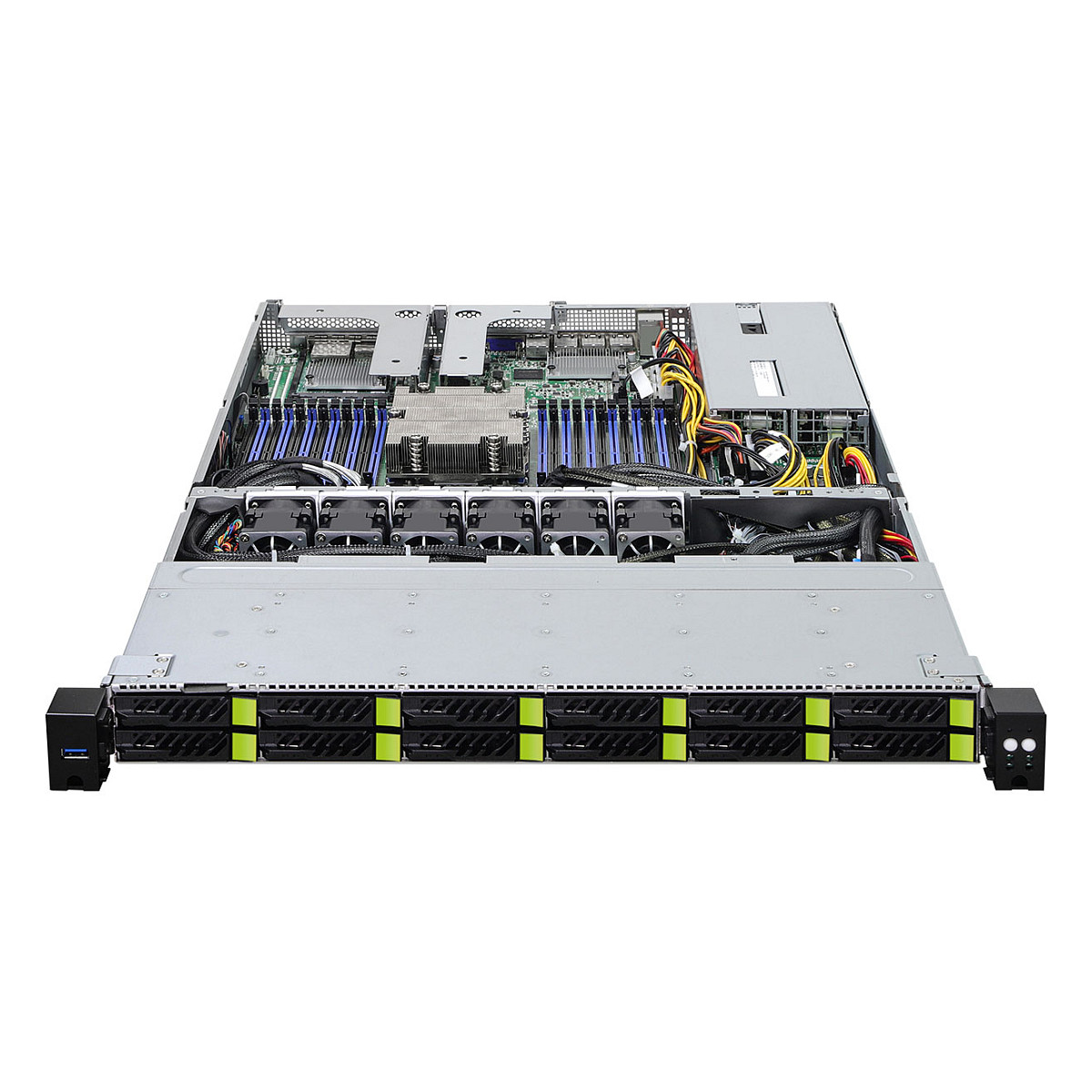 Server Barebone ASROCK 1U12E-GENOA/2L2T (1U, Socket SP5, 12x 2.5" Gen5 NVMe, 2x 10GbE, Redundant PSU)-2