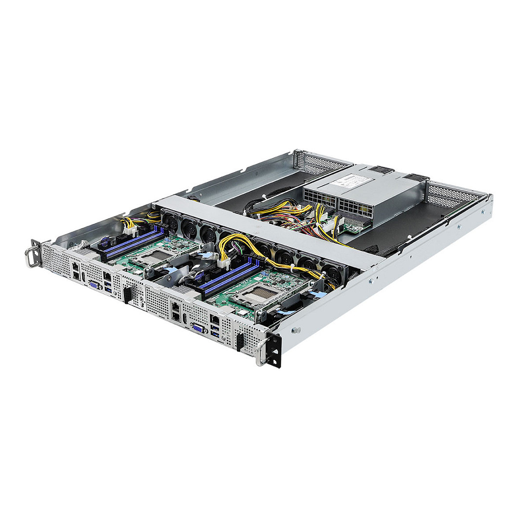 Barebone Server ASROCK RACK 1U2N2G-AM5/2T (1U, 2 čvora, Socket AM5, 2x 10GbE LAN, 850W Redundant)