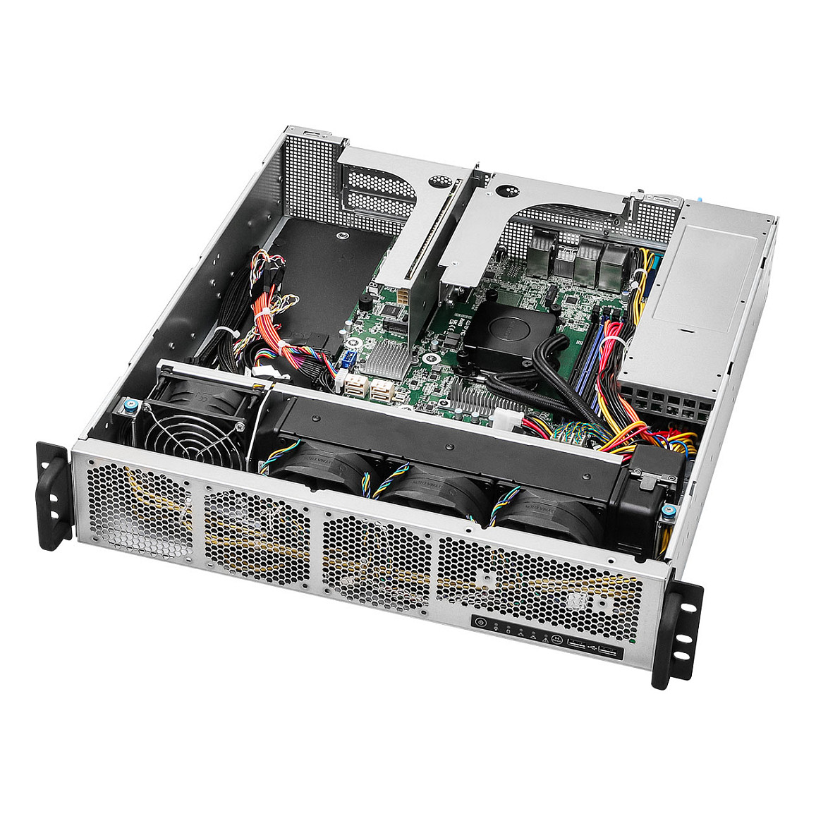 Barebone server ASROCK 2U1G-B650/AQUA (2U, Socket AM5, B650, 1+1 550W PSU, AQUA vodeno hlađenje)
