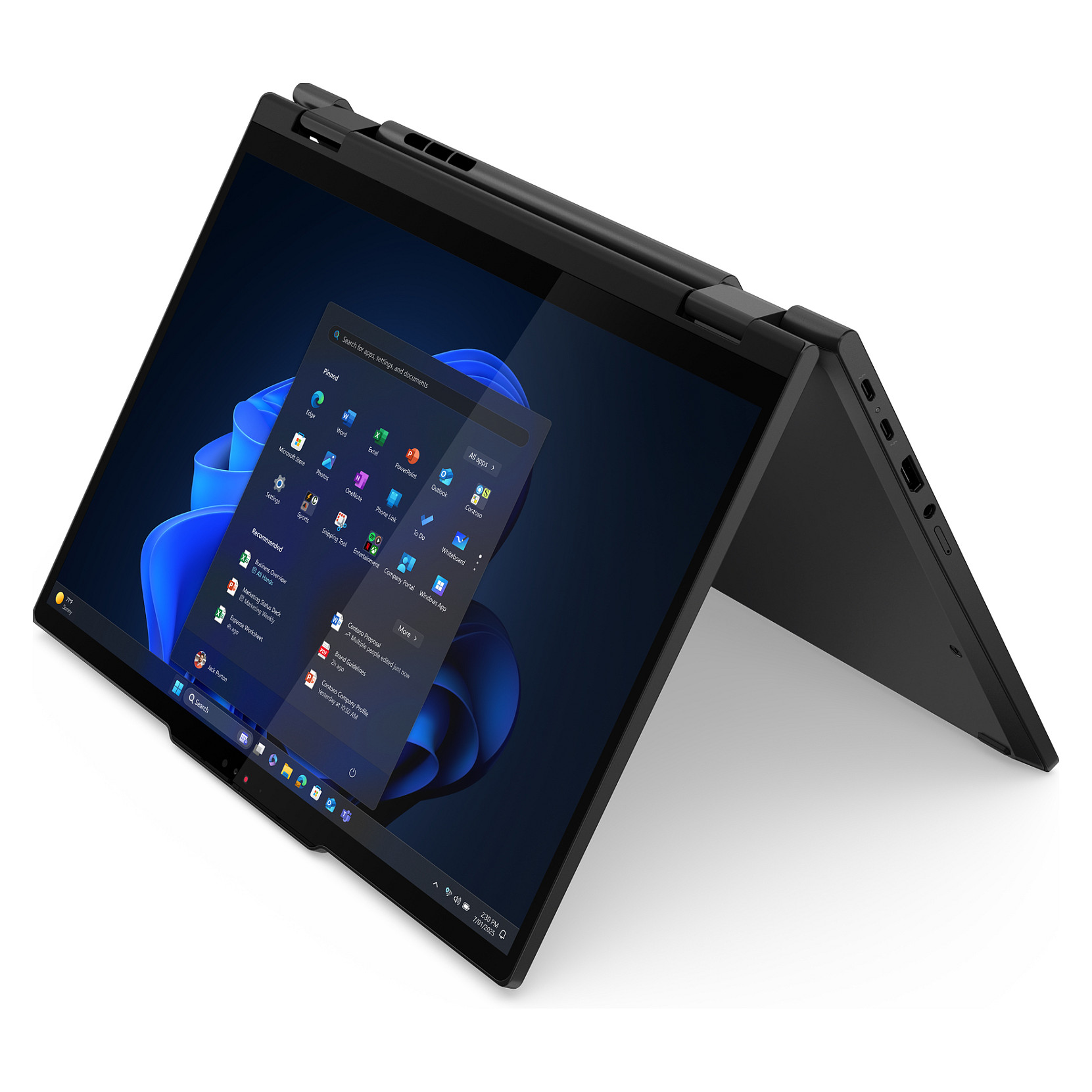 Laptop LENOVO ThinkPad T14s 2-in-1 G1 (14" WUXGA Touch, Intel Core Ultra 7 155U, 32GB RAM, 1TB SSD, Intel Graphics, Windows 11 Pro, Non-HR tipkovnica, 4G LTE)-2