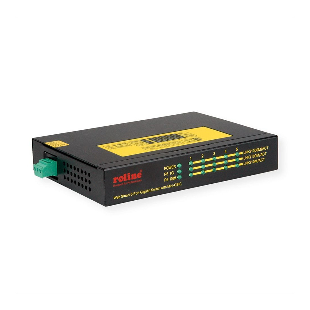 Mrežni Switch ROLINE 21.14.1005 (Industrijski, 5x Gigabit RJ-45, 1x SFP)-0