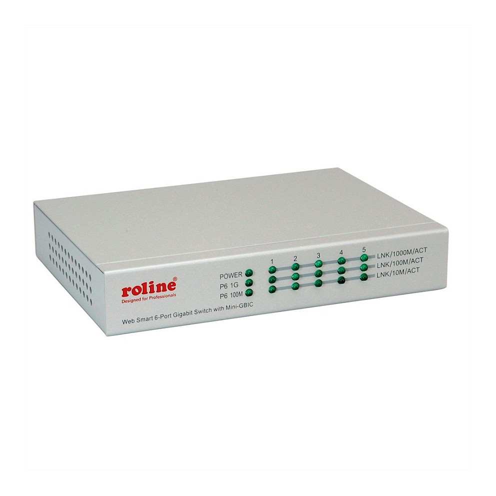 Mrežni Switch ROLINE Gigabit Ethernet 6-Port WebSmart (5x 1Gbps RJ45, 1x SFP)-4