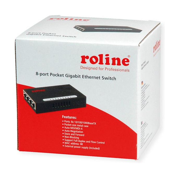 Mrežni Switch ROLINE Gigabit Ethernet 8-portni (10/100/1000 Mbps, metalno kućište)-1