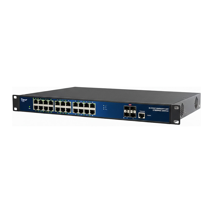 Mrežni switch ALLNET ALL-SG8628PMJ-10G (24x GbE PoE+, 4x 10G SFP+, 370W, L2+ Managed)-0