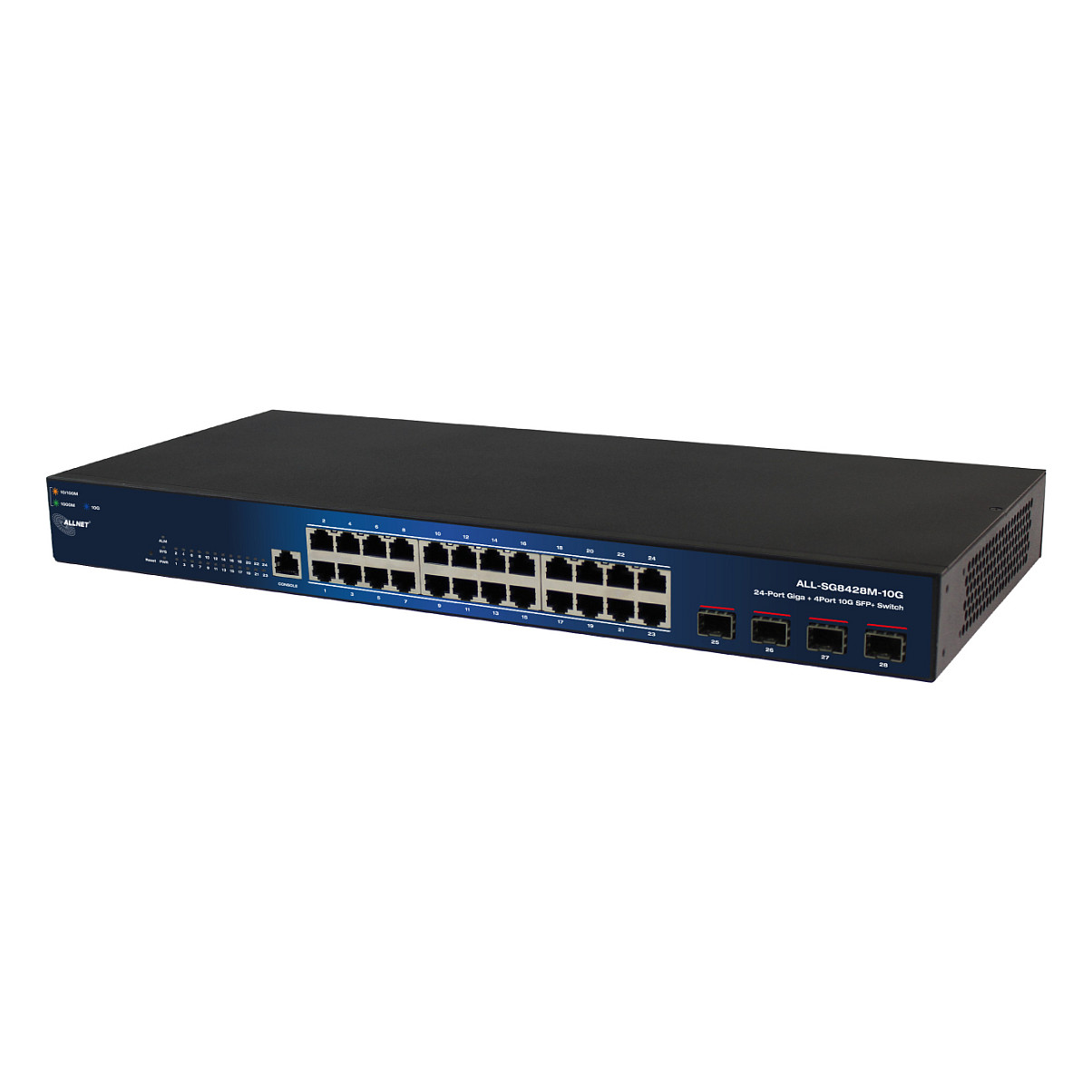 Mrežni switch ALLNET ALL-SG8428M-10G (24x GbE, 4x 10G SFP+, Layer 2, Smart Managed, bez ventilatora)-0