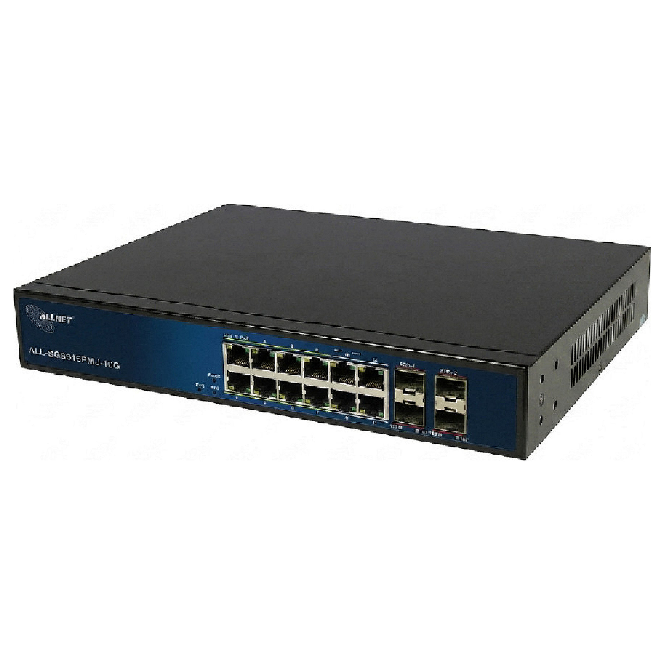 Mrežni switch ALLNET ALL-SG8616PMJ-10G (16-port, L2+ Managed, 8x PoE+ 130W, 4x 10G SFP+)-0