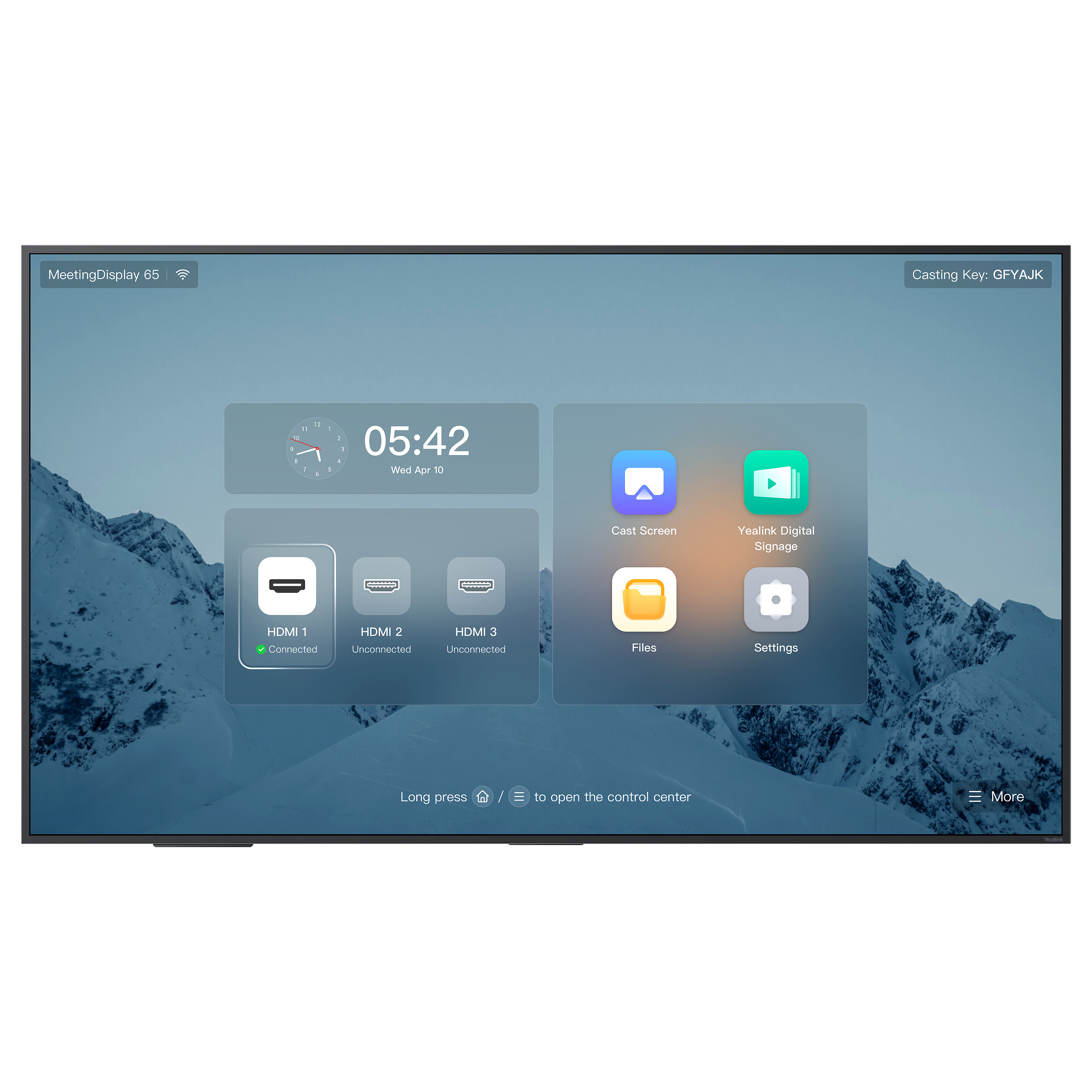 Monitor YEALINK MeetingDisplay MD65 (65", 4K UHD, IPS, Android 13, crna boja)-0