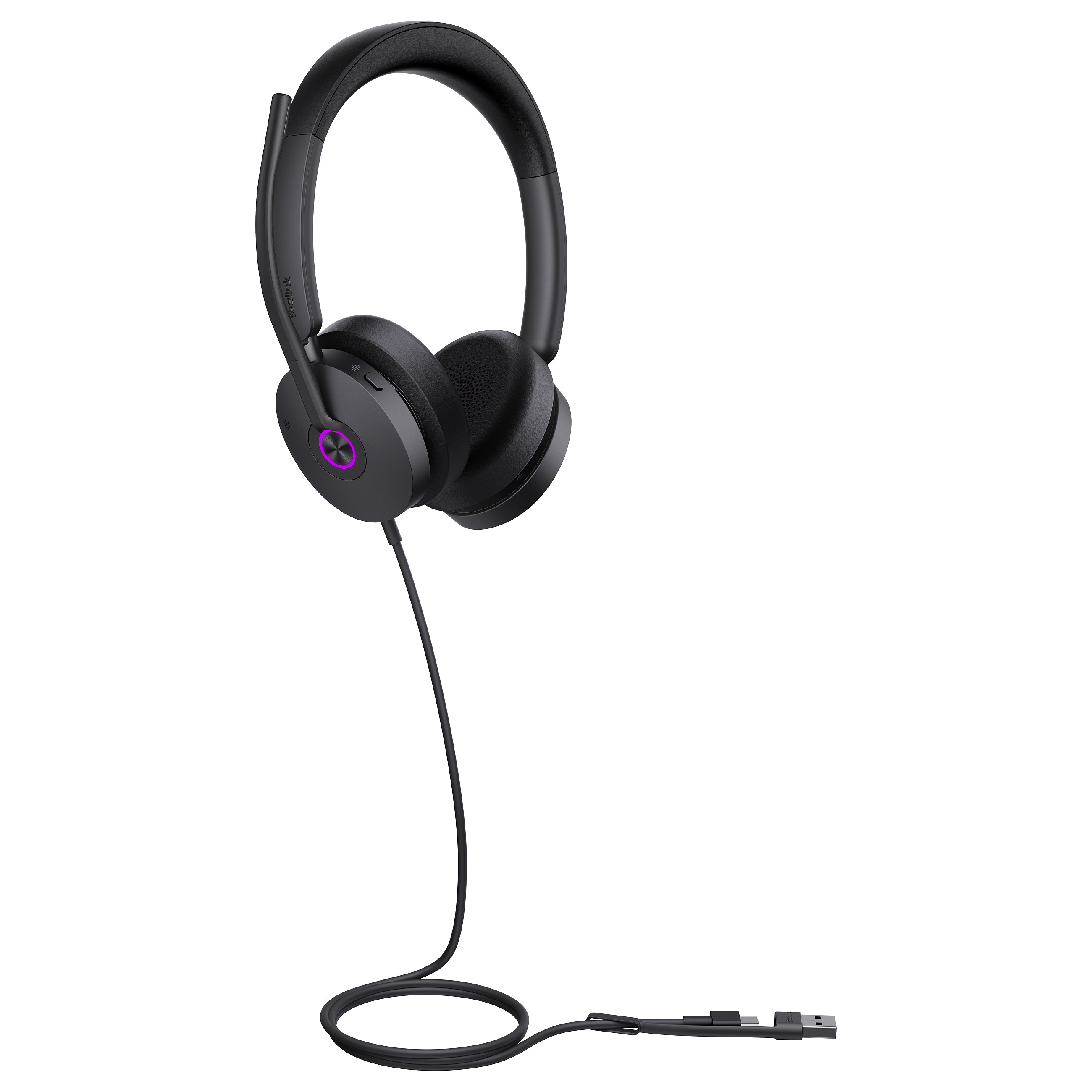 USB slušalice s mikrofonom YEALINK UH48 Dual UC (2.8" zaslon, USB-C/A, HD zvuk)-4