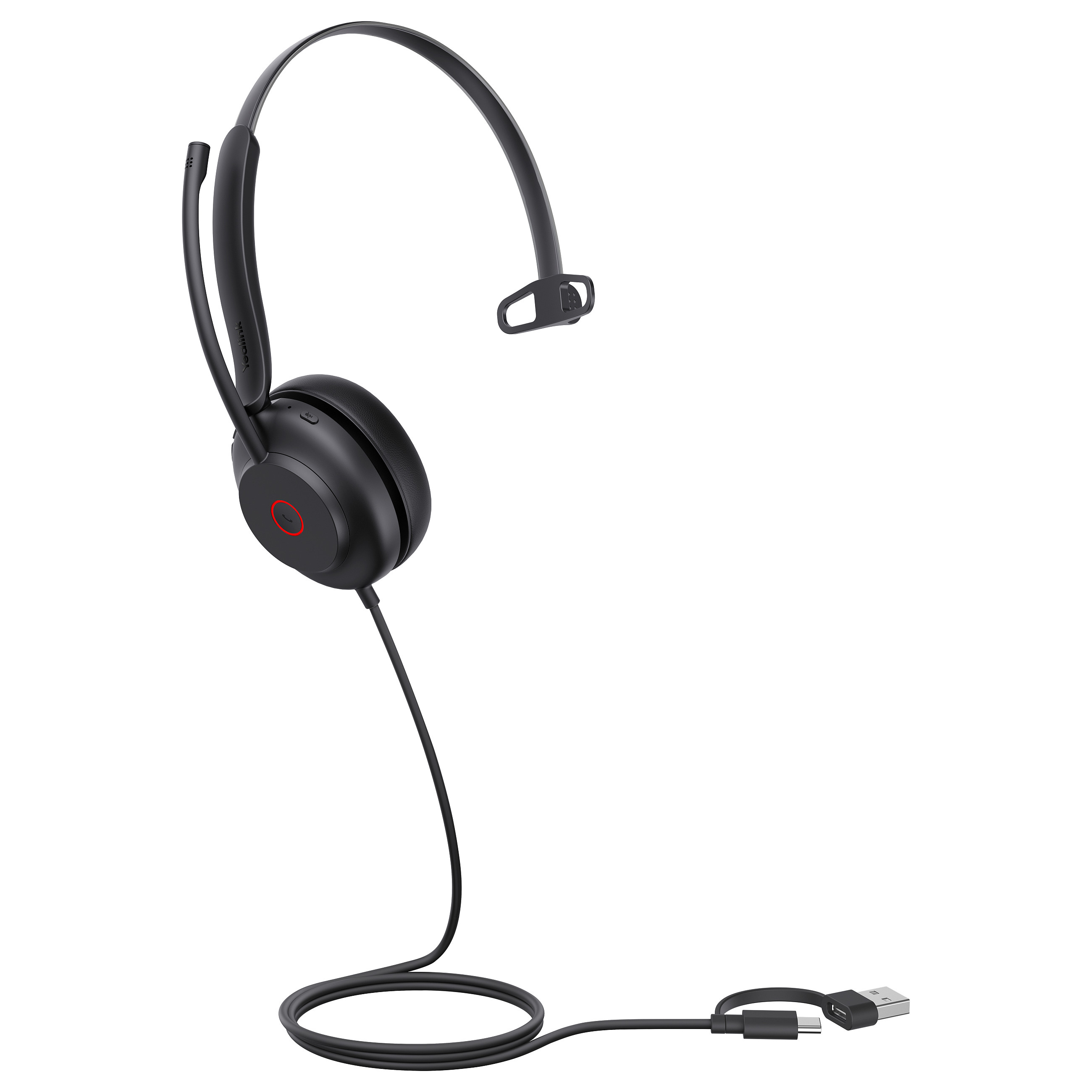 USB slušalice s mikrofonom YEALINK UH35 Mono UC (USB-A/USB-C, Noise-Canceling mikrofon)-1