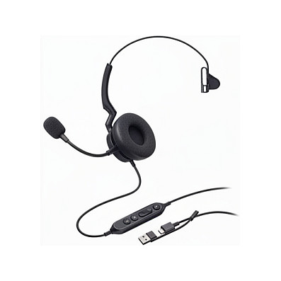 Slušalice s mikrofonom YEALINK UH46 Mono (USB-C/A, HD zvuk, Noise-canceling mikrofon, Teams certifikat)-0