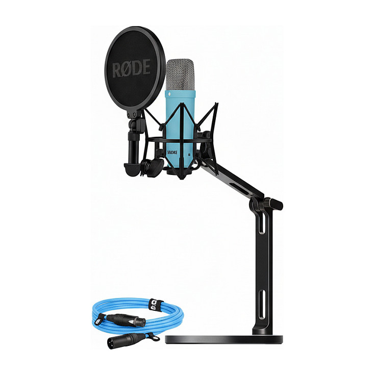 Studijski mikrofon RODE NT1 Signature Series Blue Bundle (stolna ruka, XLR kabel)-0