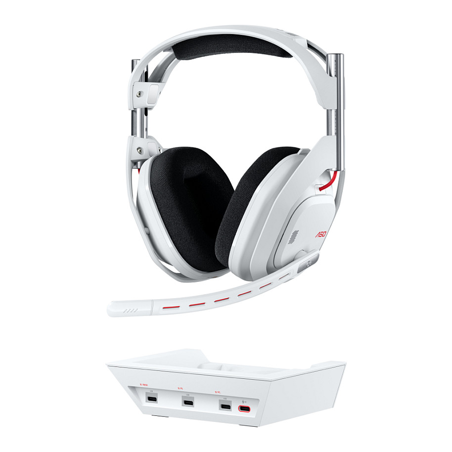 Gaming slušalice LOGITECH A50 LIGHTSPEED Wireless + Bazna stanica (PS5/PS4/PC, Dolby Audio, 15h baterija) White-11