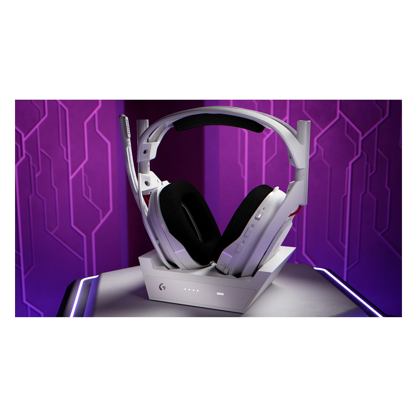 Gaming slušalice LOGITECH A50 LIGHTSPEED Wireless + Bazna stanica (PS5/PS4/PC, Dolby Audio, 15h baterija) White-16