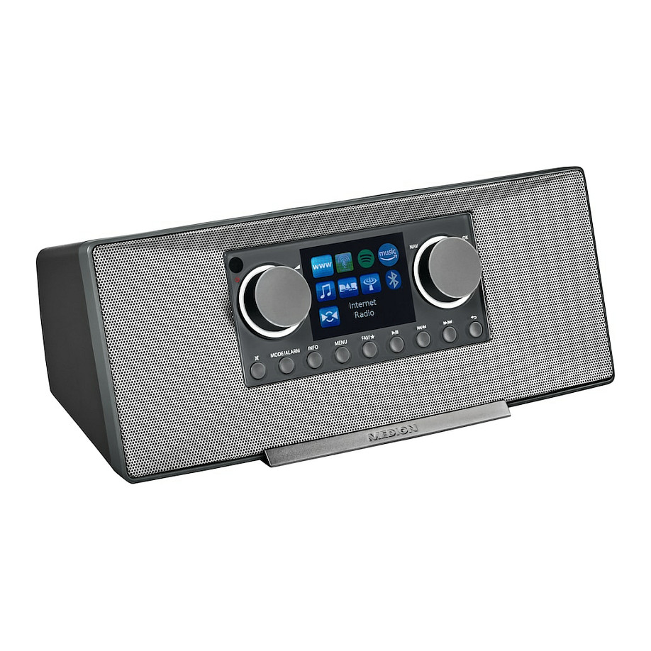 Internet radio MEDION MD 89289 (DAB+, FM, Bluetooth, Spotify Connect, 2x 7.5W) sivi-4