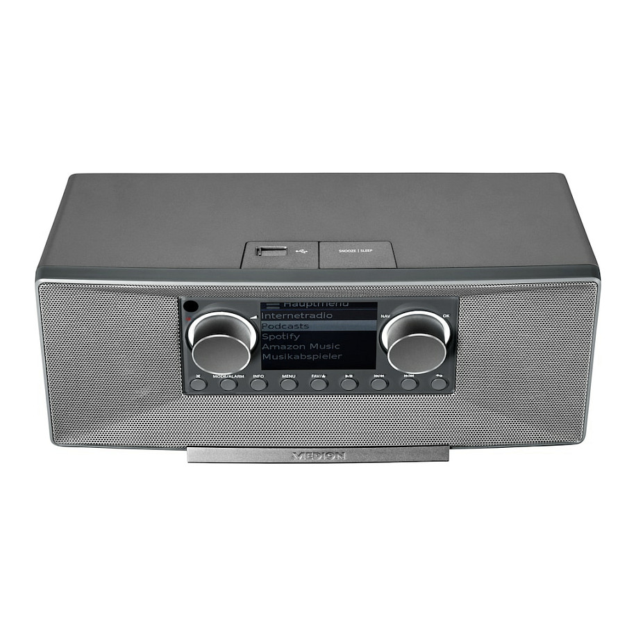 Internet radio MEDION MD 89289 (DAB+, FM, Bluetooth, Spotify Connect, 2x 7.5W) sivi-7