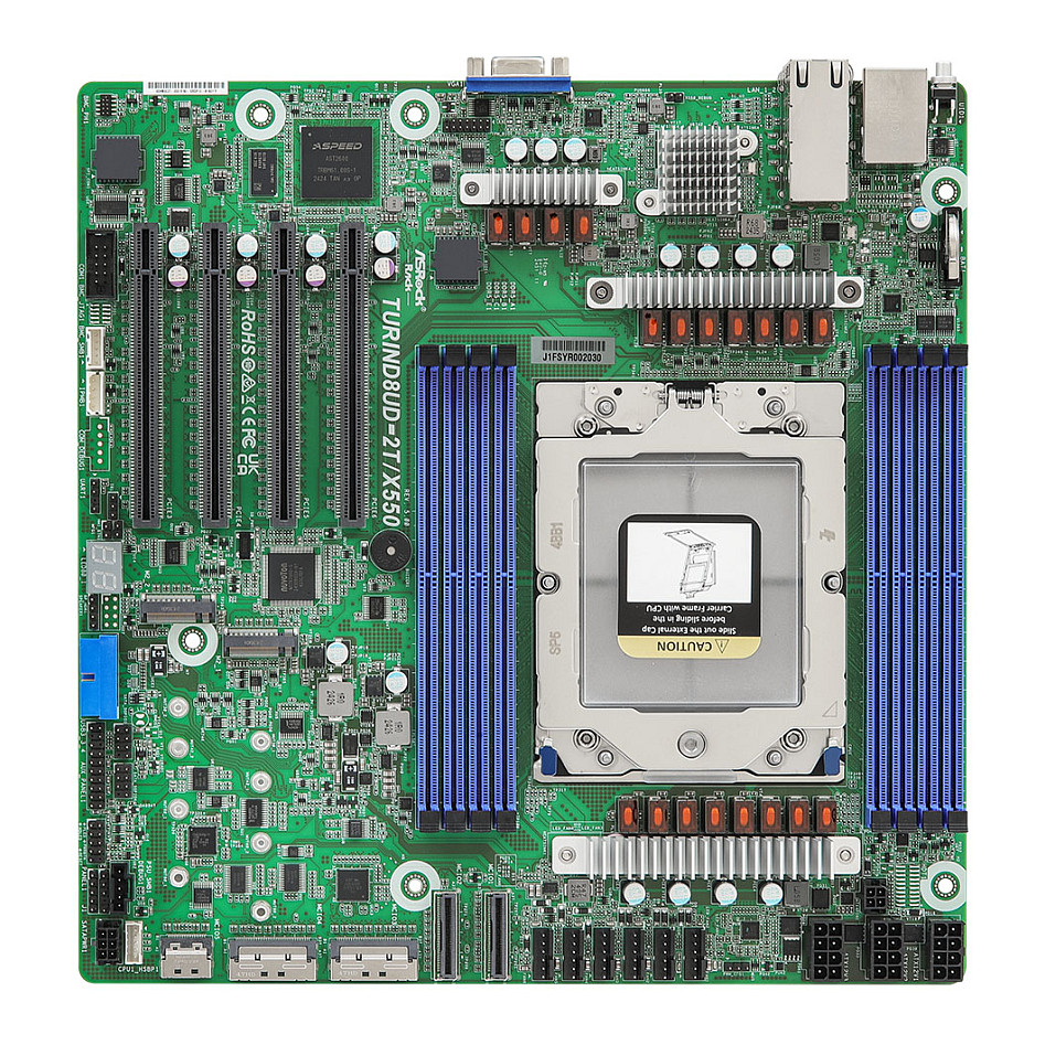 Matična ploča ASROCK RACK TURIND8UD-2T/X550 (Socket SP5, Deep Micro-ATX, 2x 10GbE LAN)-0