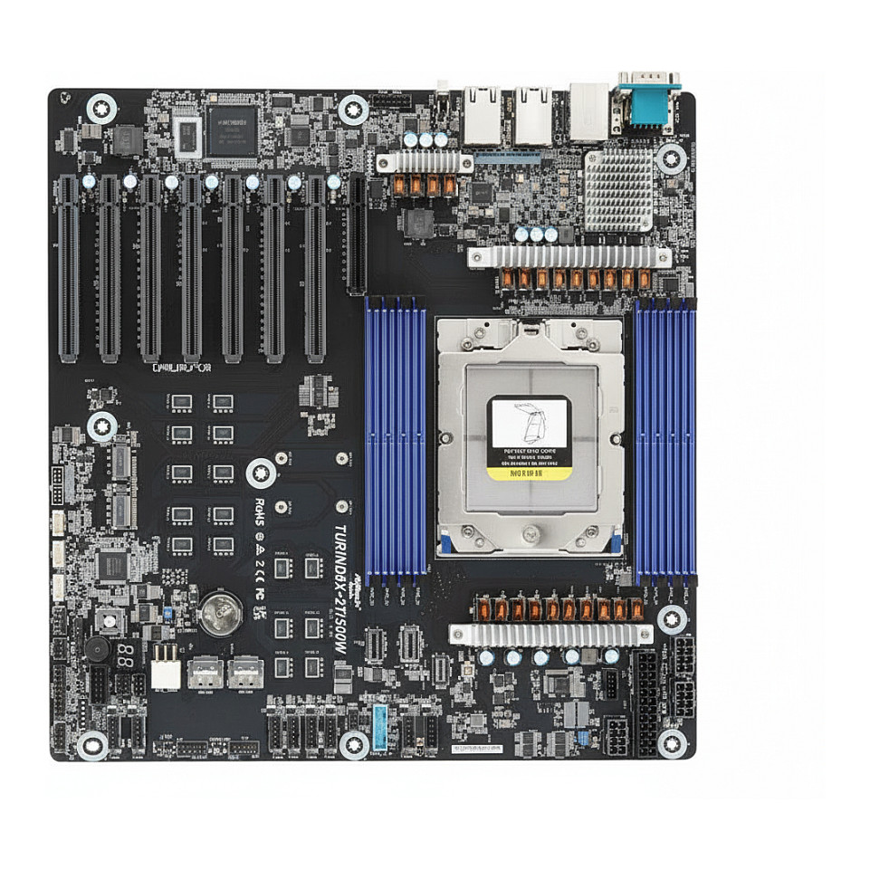 Matična ploča ASROCK RACK TurinD8X-2T/500W (Socket SP5, 8x DDR5, 2x 10GbE LAN, 500W PSU)