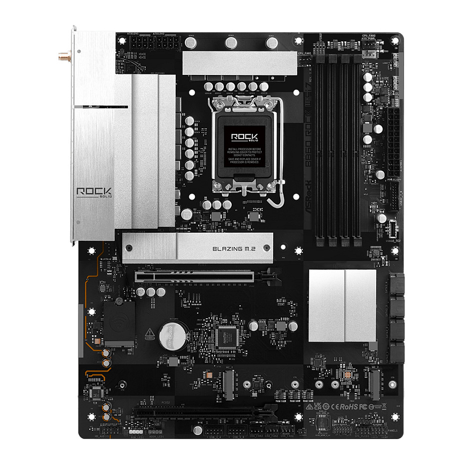 Matična ploča ASROCK B860 Rock WiFi7 (DDR5, Socket 1851, ATX, Wi-Fi 7, PCIe 5.0)-0