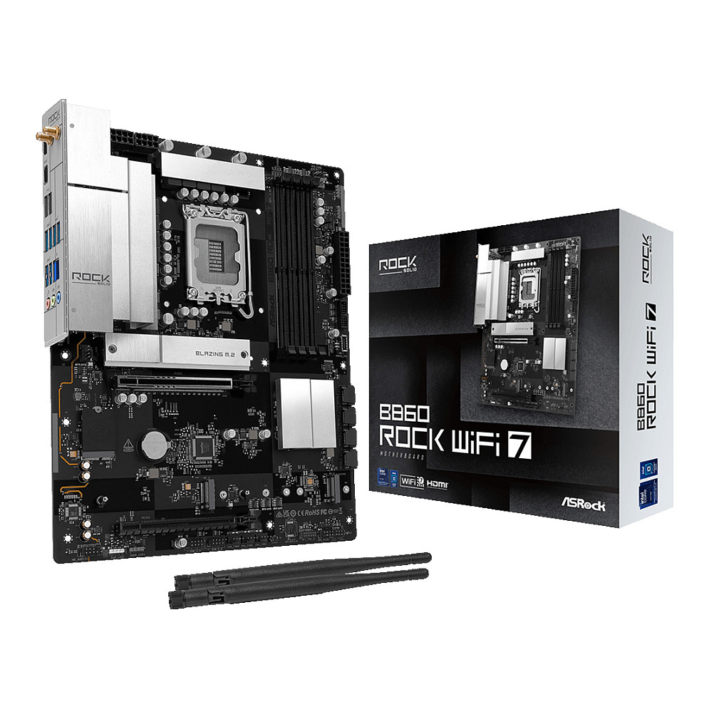 Matična ploča ASROCK B860 Rock WiFi7 (DDR5, Socket 1851, ATX, Wi-Fi 7, PCIe 5.0)-5