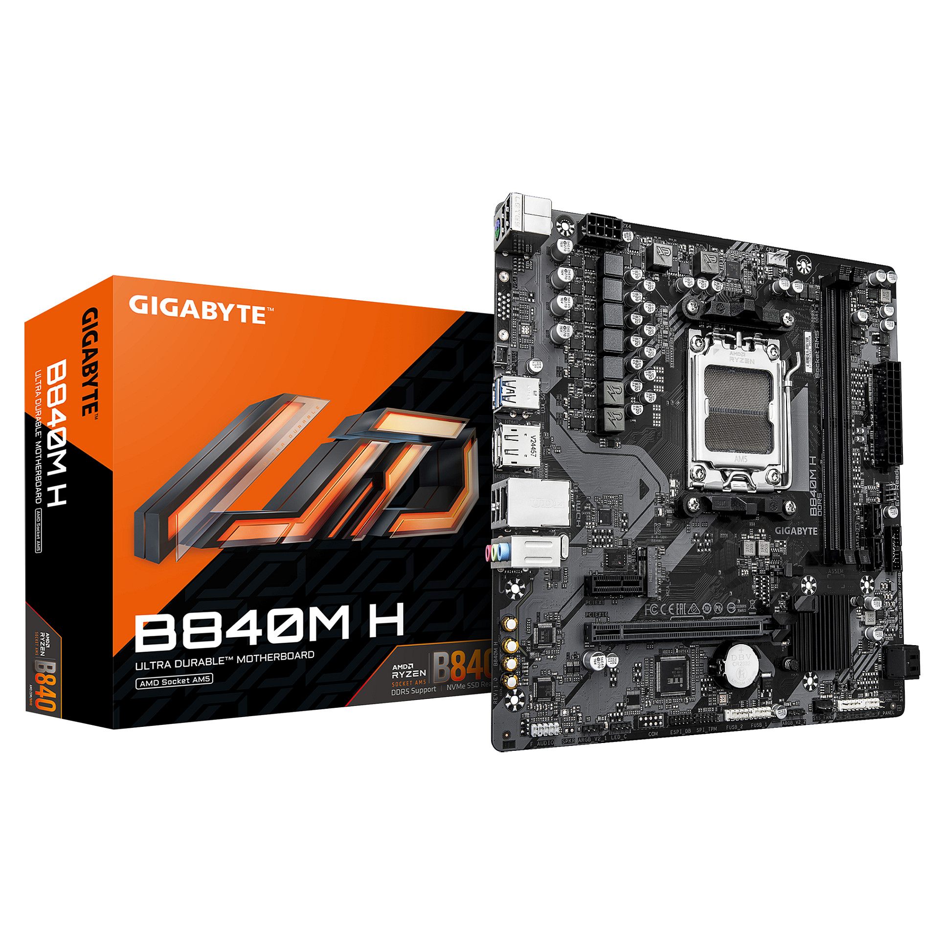 Matična ploča GIGABYTE B650M H (AM5, mATX, DDR5, M.2)