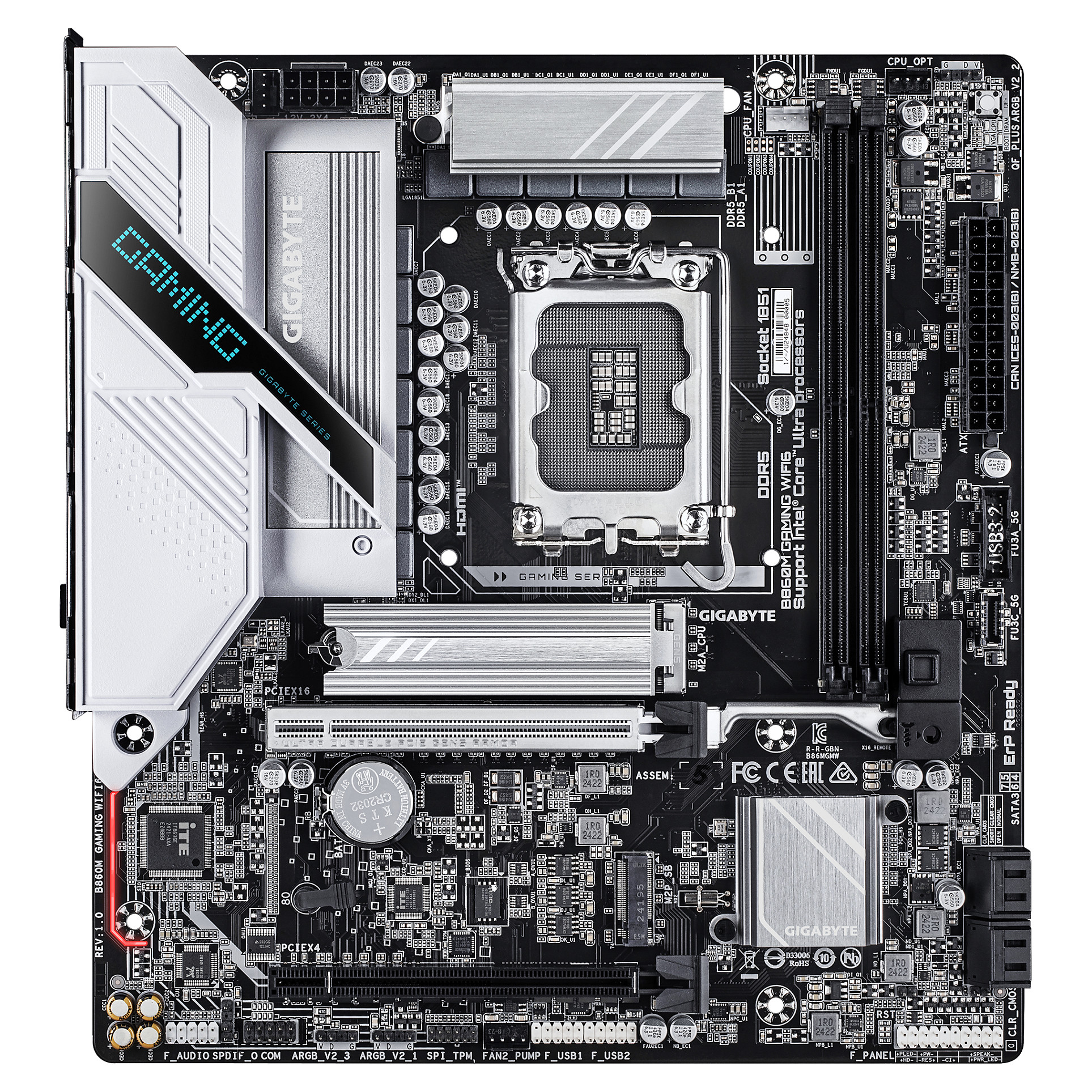 Matična ploča GIGABYTE B860M GAMING WIFI6 (LGA 1851, mATX, DDR5, Wi-Fi 6)-1