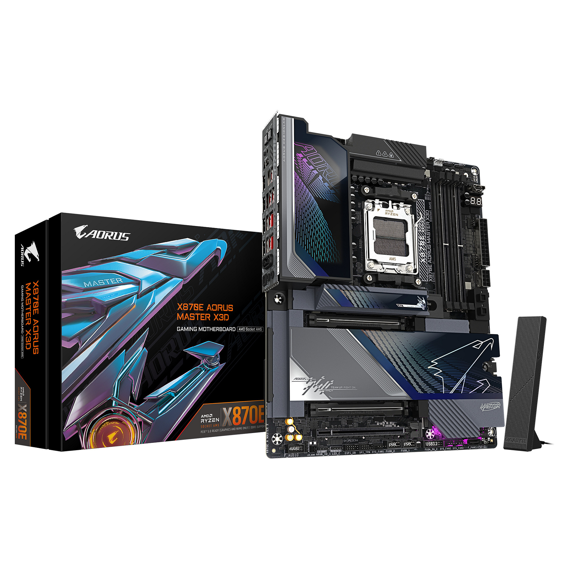 Matična ploča GIGABYTE X870E AORUS MASTER (AM5, E-ATX, DDR5, Wi-Fi 7, 10GbE LAN)