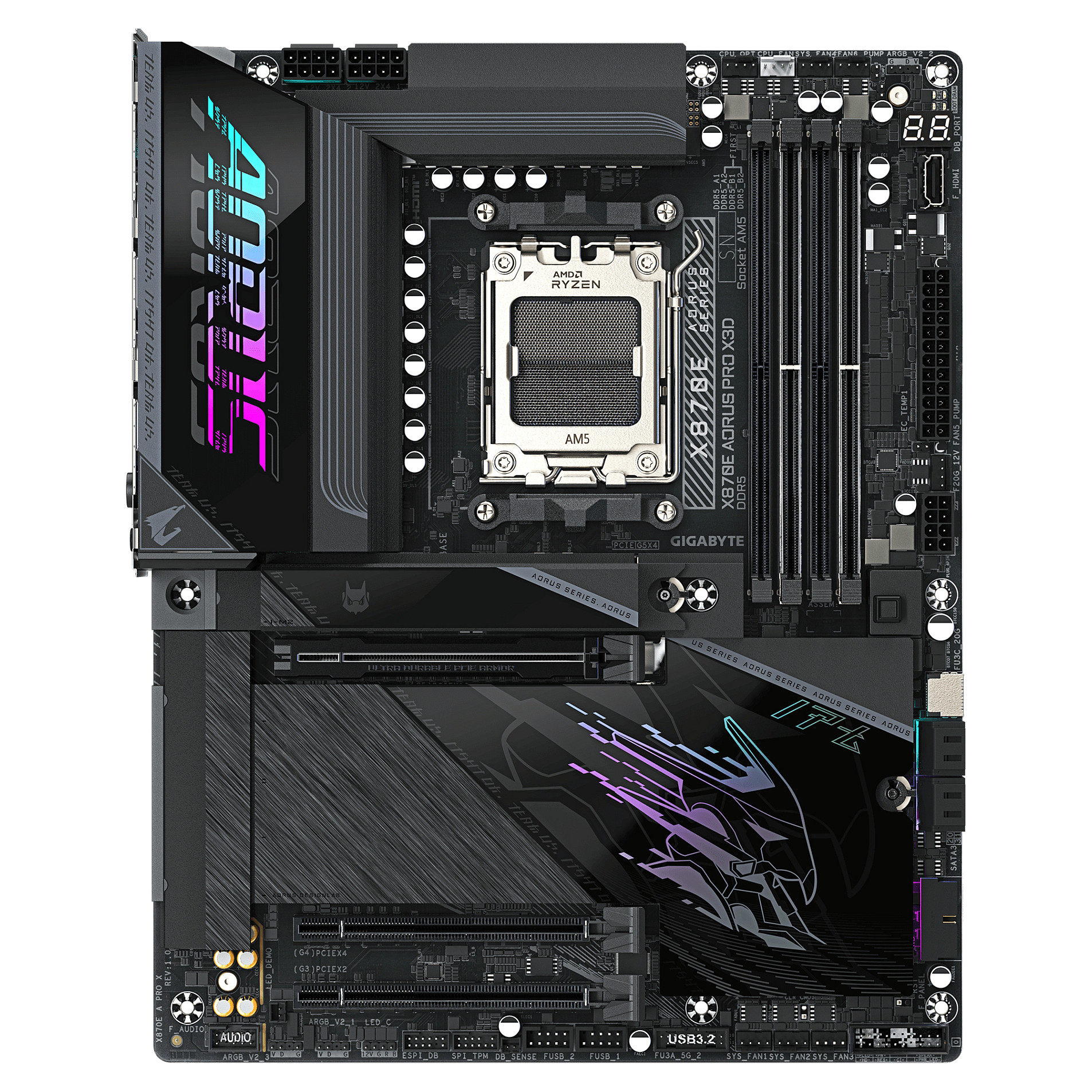Matična ploča GIGABYTE X870E AORUS PRO X (AM5, DDR5, PCIe 5.0, Wi-Fi 7)-1