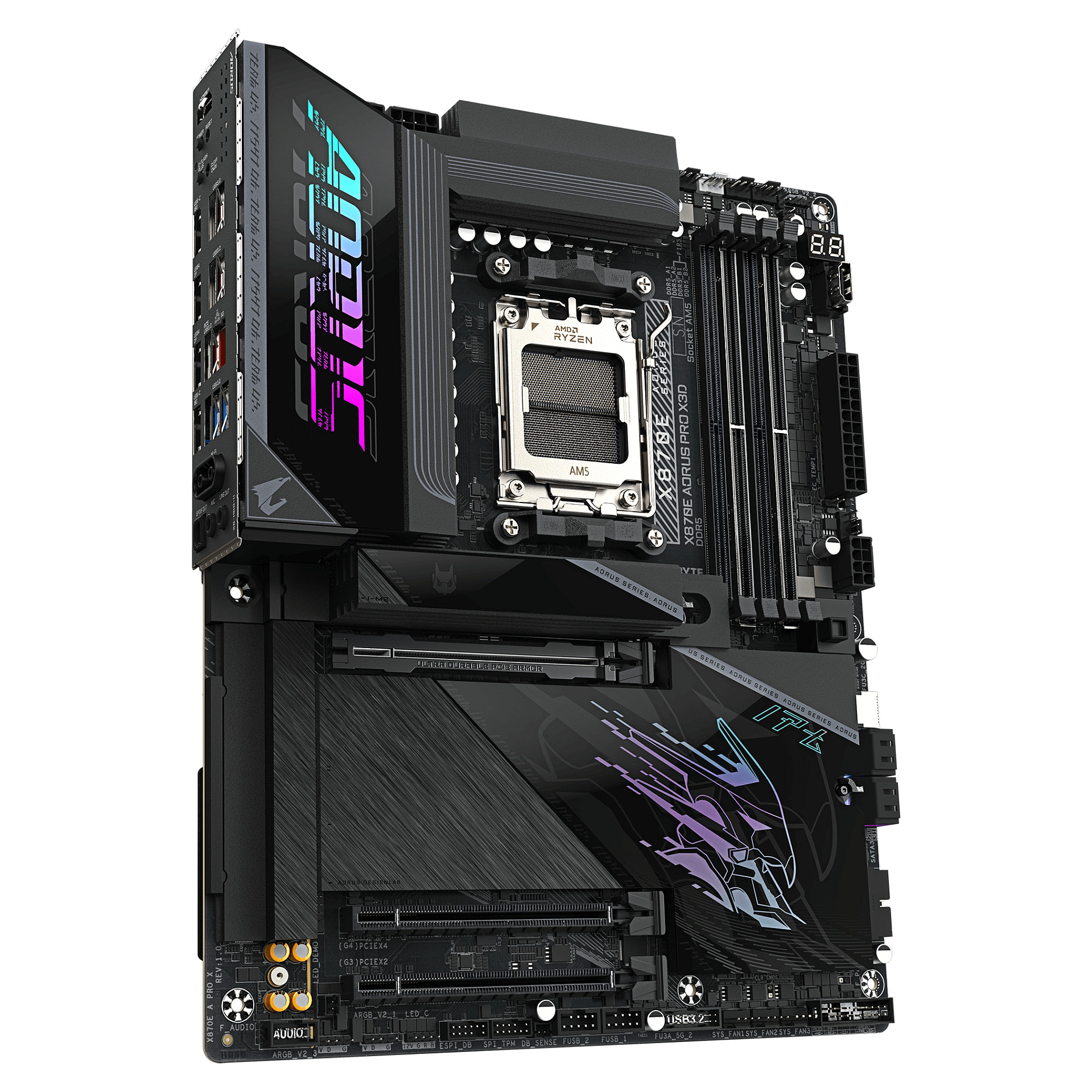 Matična ploča GIGABYTE X870E AORUS PRO X (AM5, DDR5, PCIe 5.0, Wi-Fi 7)-2