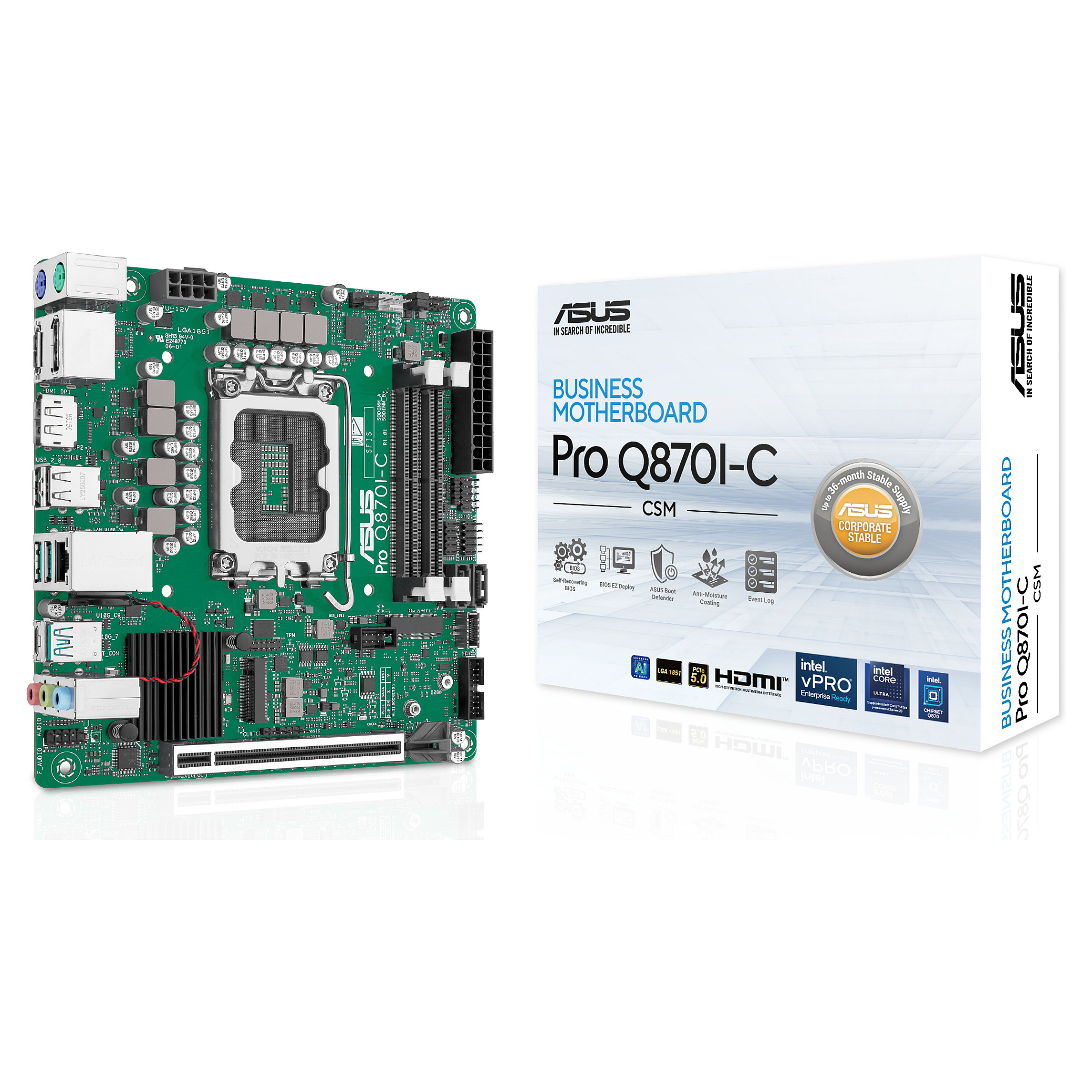 Matična ploča ASUS PRO Q870I-C-CSM (Mini-ITX, Intel Q870, LGA1700, DDR5, PCIe 5.0)-5