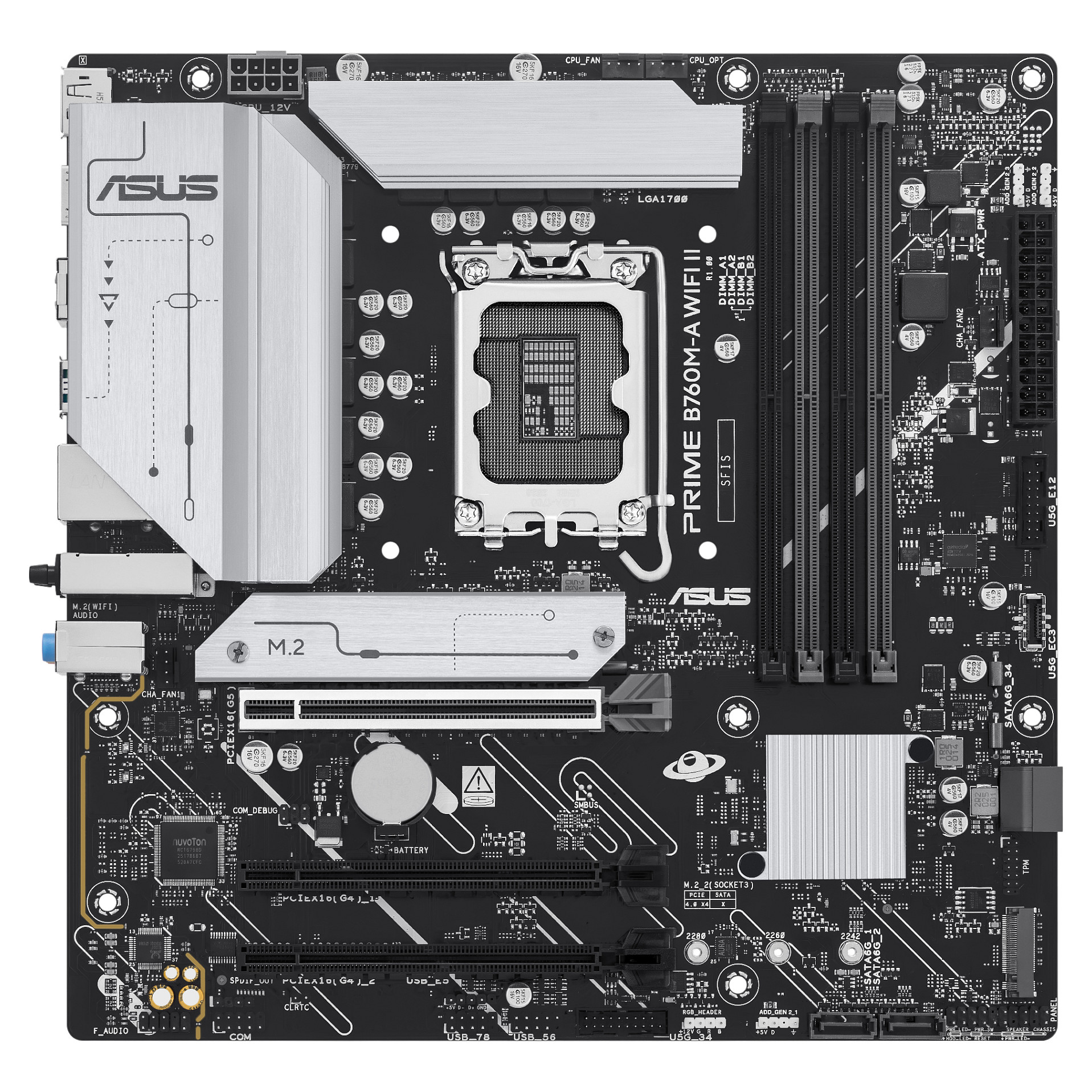 Matična ploča ASUS PRIME B760M-A WIFI II (Socket 1700, B760, mATX, DDR5, WiFi 6)