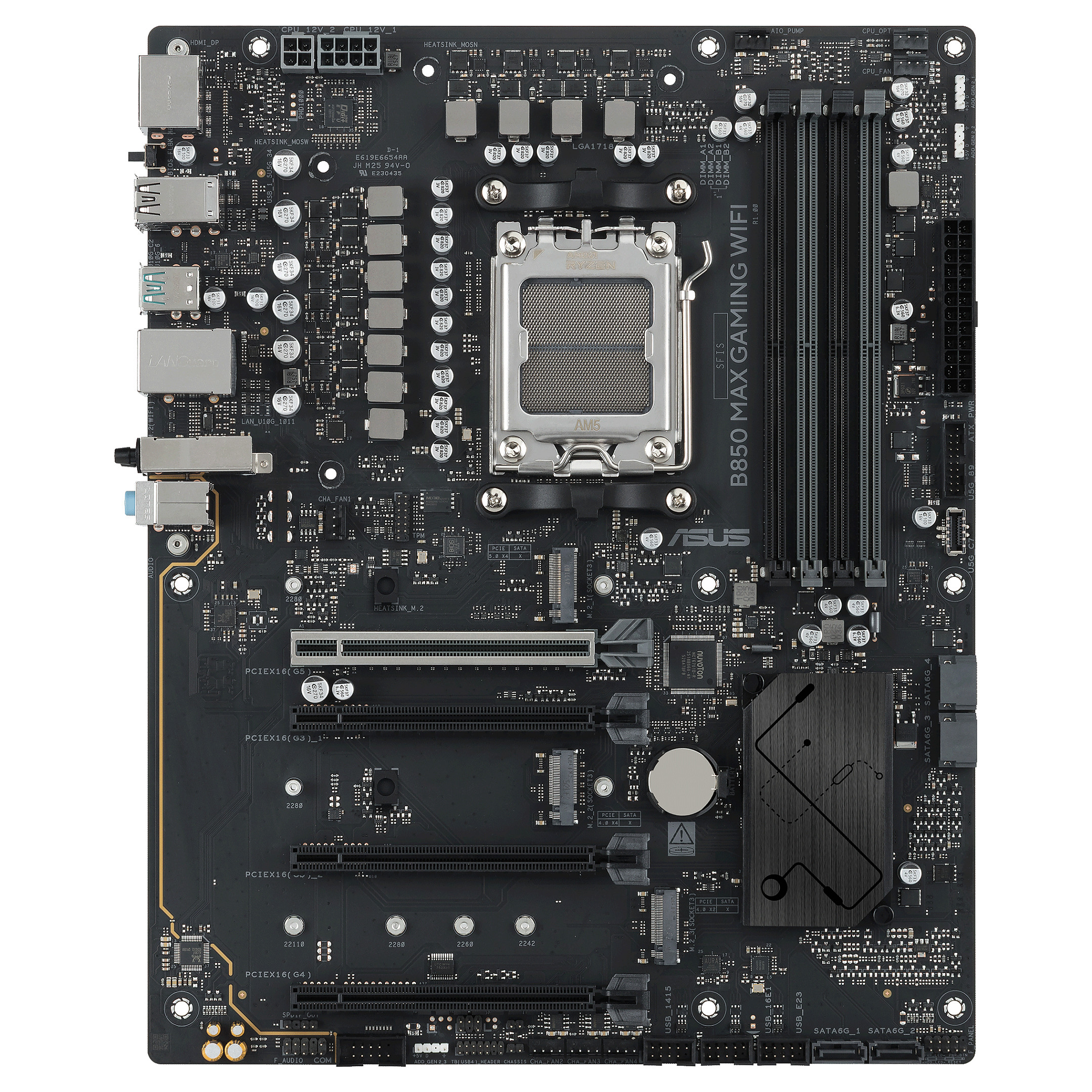 Matična ploča ASUS ROG STRIX B850-F GAMING WIFI (AM5, B850, DDR5, ATX, PCIe 5.0, Wi-Fi 7)-8